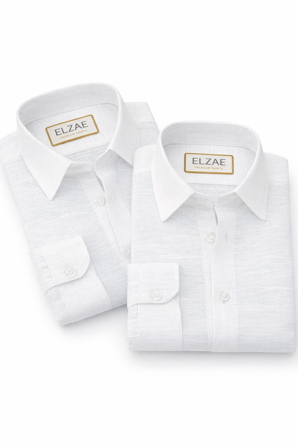 White Luxurious Cotton Shirt- Pack Of 2