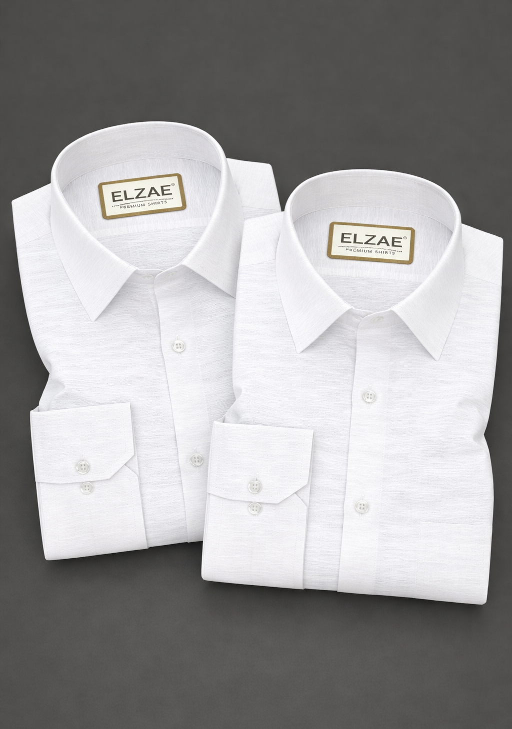 White Luxurious Cotton Shirt- Pack Of 2