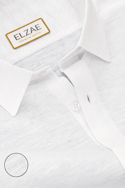 White Luxurious Linen Shirt