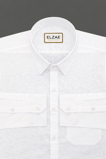 White Luxurious Linen Shirt
