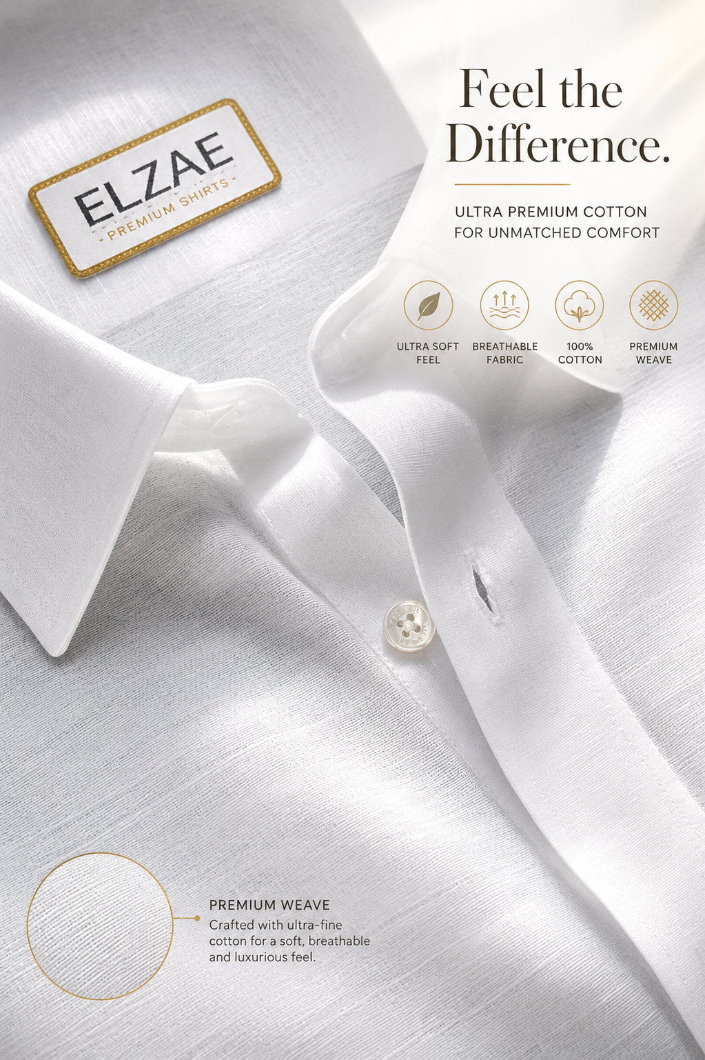 White Monarch™ Luxury Cotton Shirt | Elite Pack Of 2